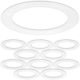 10 Pack Gloss White Goof Trim Ring for Recessed Can Lighting Down Light, Outer Diameter 10 Inches, Inner Diameter 6.2 Inches