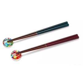 Aderia FS75501 Tsugaru Vidro Festival Hannabi Chopsticks Rest/Chopsticks Set, Made in Japan, Comes in a Cosmetic Box, Dishwasher Safe, Cute, Stylish, Gift, Women's, Mother's Day, Father's Day, Couples