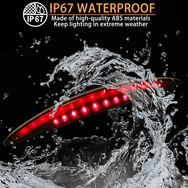 DREAMIZER Black Chopped Fender Edge Motorcycle LED Running Brake Rear
