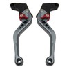 Zafina-UP Titanium Gray CNC 6 Position Shorty Brake Clutch Lever