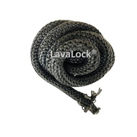 LavaLock Wood Stove Replacement Gasket & Glue for Woodburning Stoves - Graphite Impregnated Fiberglass Gaskets Adhesive Cement (5/8" x 84" Rope w/Glue)