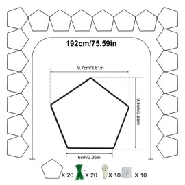 20 PCS Chain Trellis for Climbing Plants, Wall Trellis for Climbing Plants Indoor Outdoor Houseplant Trellis Plant Vine Support for Monstera, Pothos, Ivy, Wisteria