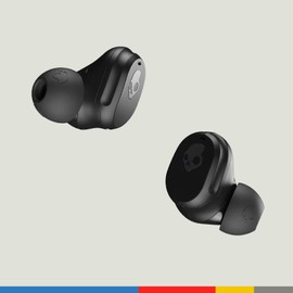 Skullcandy Mod Wireless Earbuds, Bluetooth Headphones, Up to 32 Hours Battery, Noise Isolating Fit, Sweat and Water Resistant, Microphone for iPhone Android - True Black