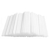 200pz Palitos para paleta de plástico 11cm blanco estriado brocheta