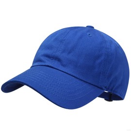 GADIEMKENSD Kids Plain Baseball Cap Unshaped Fit Washed Cotton 3-12T, blue