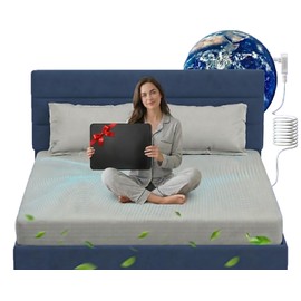Grounding Sheets for Improving Sleep Quality,25% Pure Silver Fiber+Organic Cotton,Bedding Grounded Fitted Sheet,Deep Pocket.