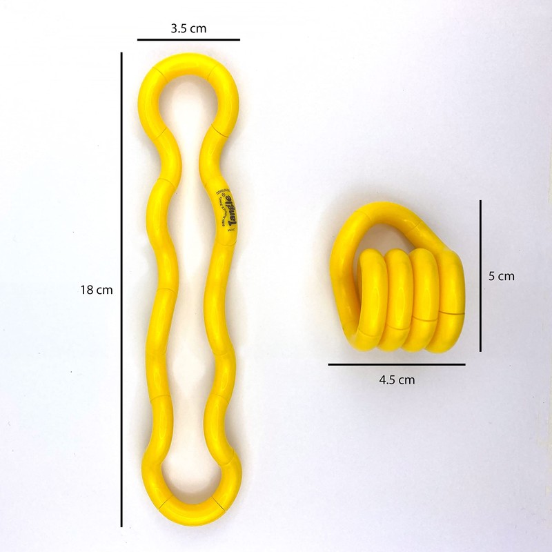 Tangle Jr. Solid Yellow - Genuine Fidget - Fidget Toy