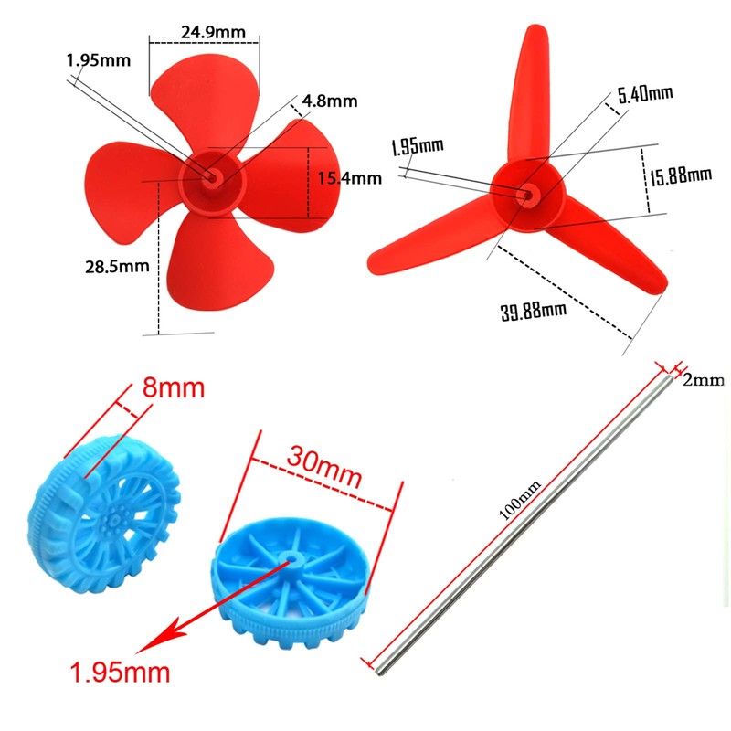 EUDAX 6 Set DC Motors Kit, Mini Electric Hobby Motor