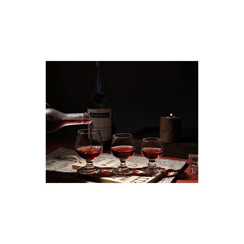Glsairy Cute Shot Glasses Small Brandy Snifters Set of 8