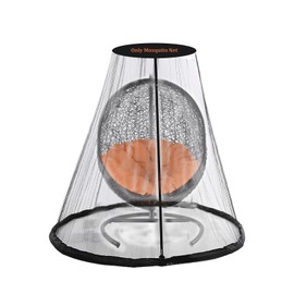 Coverify Hanging Egg Chair Mosquito Netting, Portable Netting for Egg Wicker Hommock Chair Outdoor Windproof, Easy Set Up, Black