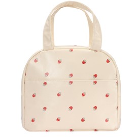 Lunch Bag for Women Men Cute Leather Lunch Tote Bags Reusable Insulated Lunch Box Large Capacity Reusable Insulated Cooler for Work Picnic or Travel