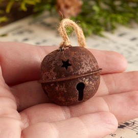 Package of 6 Rustic Sleigh Bell Ornaments for Home Decor, Holiday Displays, Crafting & Creating