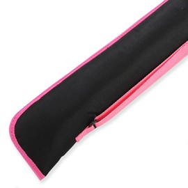 Jonny 8 Ball Quality Fur Lined BLACK with PINK Piping 2pc Cue Case for Snooker Pool Cue