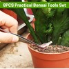 Bonsai Set 8 Pcs - Include Pruner,Fold Scissors,Mini Rake,Bud &