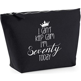Hippowarehouse I Can't Keep Calm I'm Seventy Today printed make up cosmetic wash bag 18x19x9cm