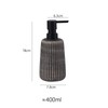 Boperzi Liquid Pump Soap Dispenser for Bathroom Ceramic Striped Kitchen