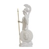 Athena With Owl Medusa Shield Greek Goddess Alabaster Statue 10.6"