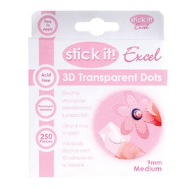 Stick it Medium Excel 3D Transparent Dot