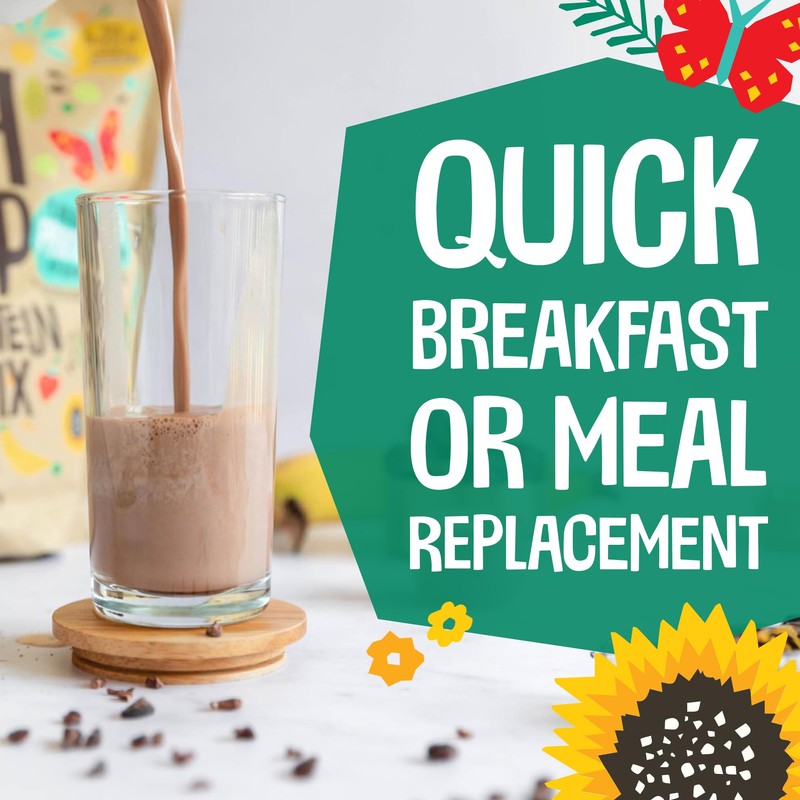 EarthChimp Organic Vegan Protein Powder - with Probiotics - Non