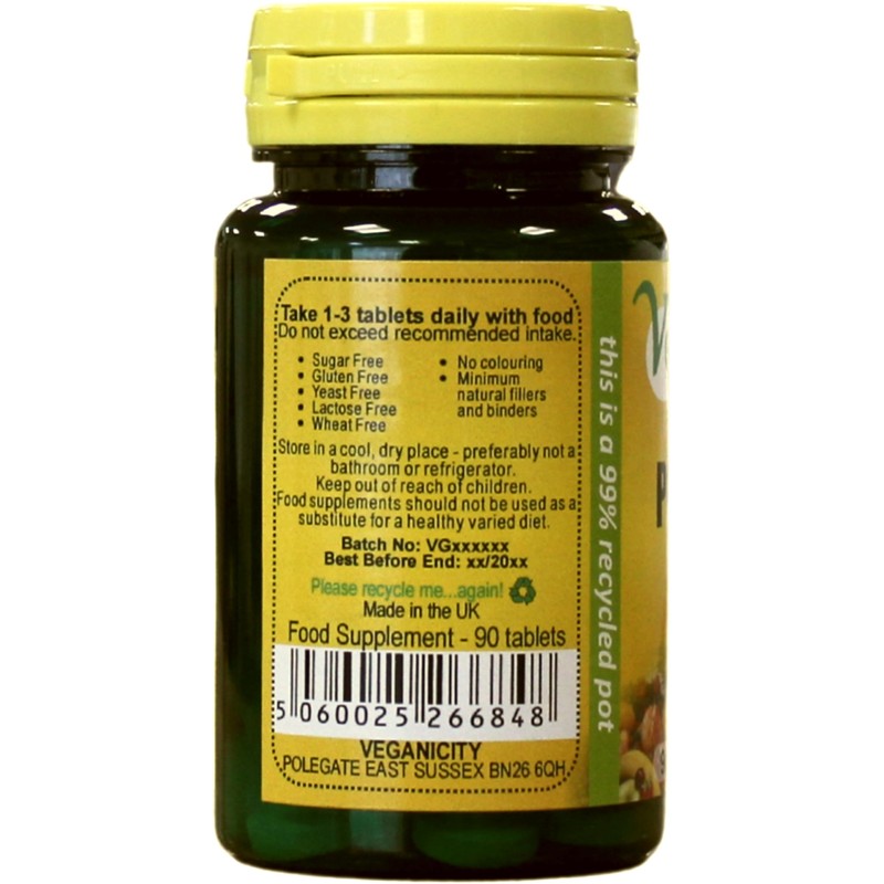Veganicity Potassium 100mg : Bone & Joint Health Supplement :