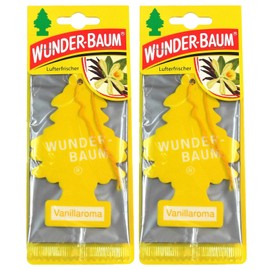 Wunderbaum 2 x Vanilla Aroma Original Air Freshener Air Freshener Car Fragrance Pack of 1