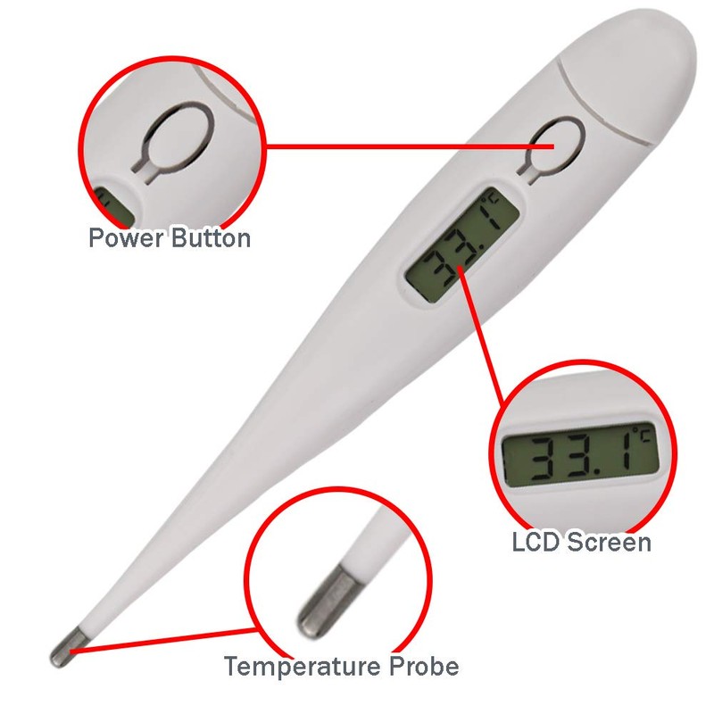 Pet Thermometer For Animal Owners of Dogs Cats Horses Vets