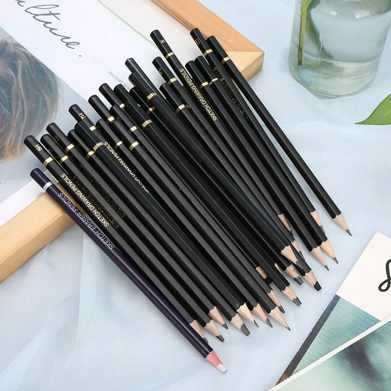 Garosa Sketching Pencil Set Drawing Sketch Pencil 8B, 7B, 6B,