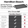 Hamilton Beach Nonstick Double Griddle 19x11-Inch - Black Aluminum Griddle