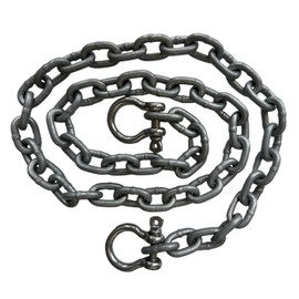 lifstar (1) 3/8" x 6ft Marine Anchor Chain with Shackles, Anti-Rust, Lead Chain for Boats, Fishing, Sailing Use, Grey Color(3/8, Grey, 1)