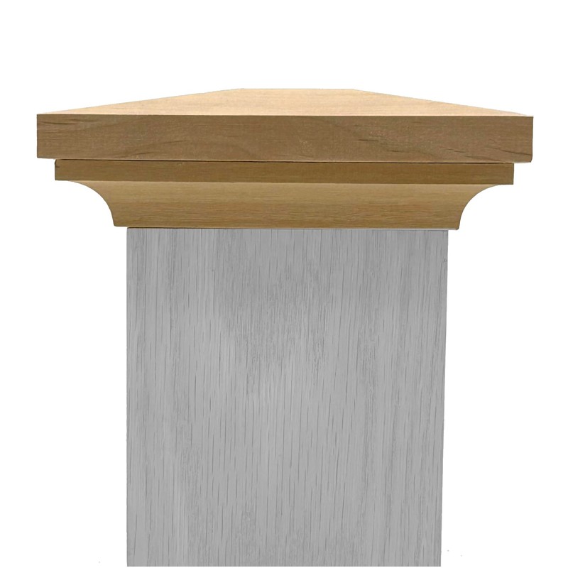 Flat Peak Newel Cap - 935 Style, for 3 1/2"