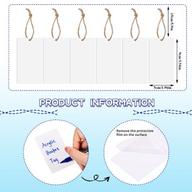 Zonon 24 Pieces Basket Tags Hanging Labels Sign for Basket or Storage Bins with Natural Twine String Clip on for Kitchen Pantry Office(White)