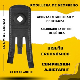 LizzVicc, Rodillera con Estabilizadores Laterales y Almohadilla de Gel | Soporte de Compresión para Rótula | Alivio de Dolor por Menisco, Artritis y Lesiones | Transpirable y Ajustable | Unisex Deportiva