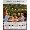 GLUROO 200FT(100FT*2PC) Outdoor String Lights, G40 LED Patio Lights with