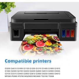 Compatible GI 290 Ink Bottles, Replacement for Can GI-290 GI290 Ink for Canon G3200 G1200 G2200 G4200 G4210 G1000 G1100 G1310 G1400 G1800 G1810 G1900 G2000 G2100 G2400 Printers（4 Pack）