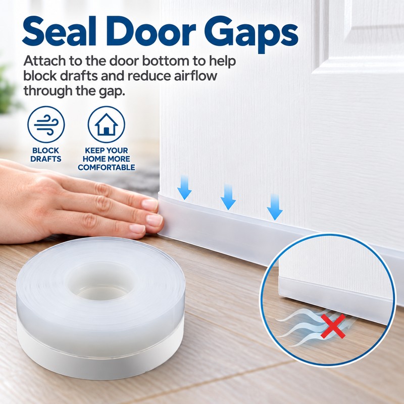 Door Bottom Seal Strip for Draft Protection – TPU Gap