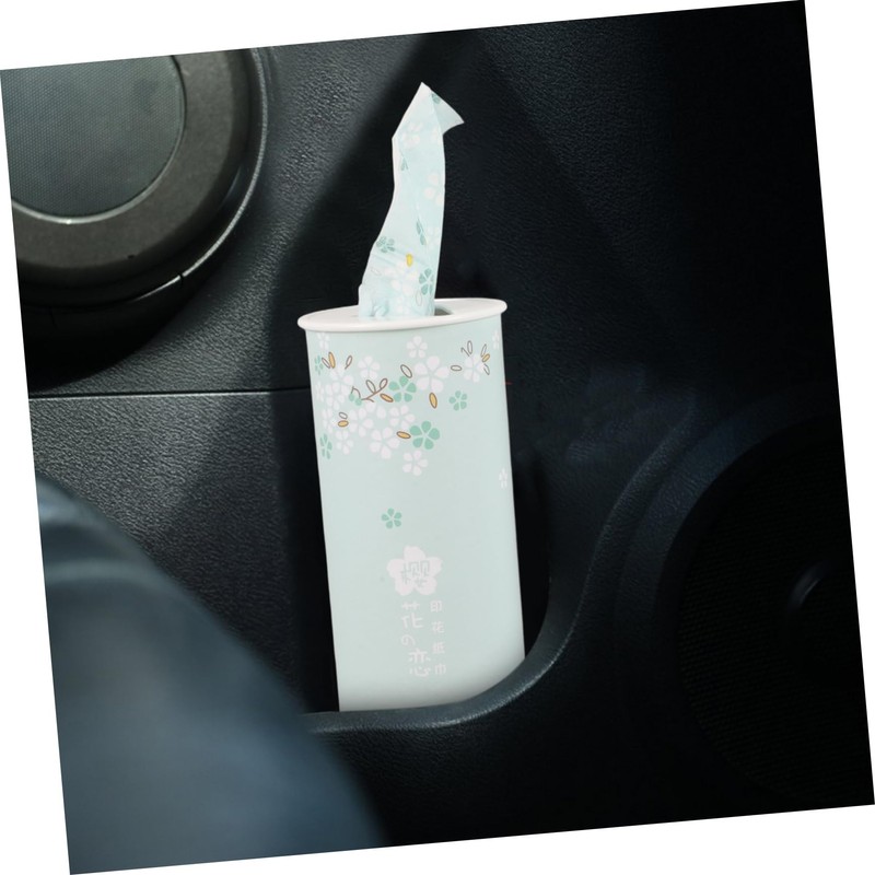 OATIPHO 3pcs Car Tissues Cylinder Box Stylish Travel Facial Wipes