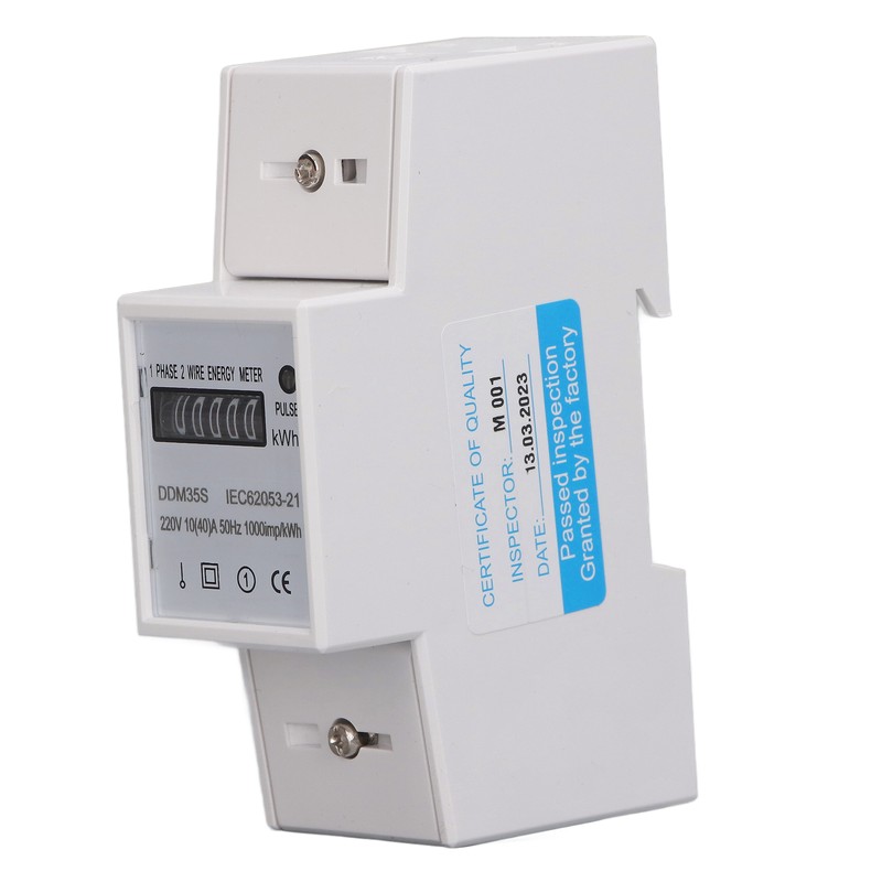 Single Phase Energy Meter Tester Digital Din Rail Electricity Monitor