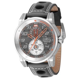 Invicta Racing Men 46.00mm Stainless Steel Orange + Steel Silver+Orange+Grey+Gunmetal dial VH61 Quartz