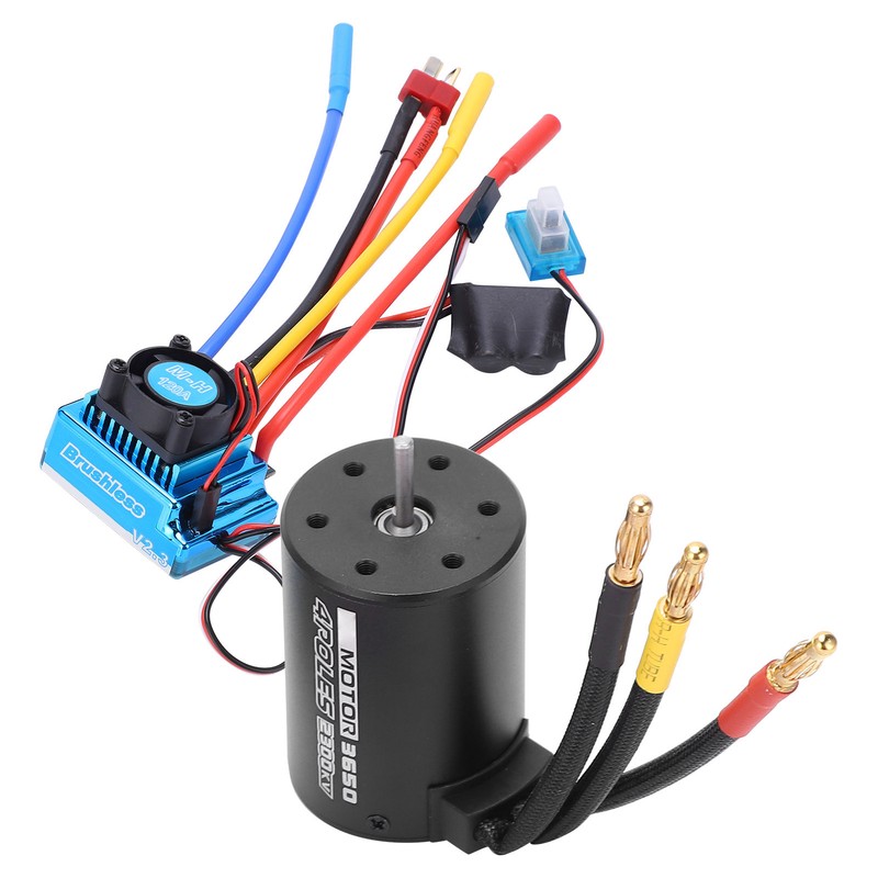 3650 2300KV+120A Durable Brushless ESC Kit Suitable for 1/10 RC
