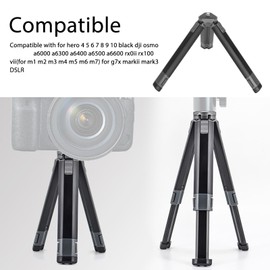Denash Extendable Mini Camera Tripod, Camera Phone Tripod Stable Versatility Portable for Daily Life
