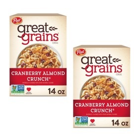 Great Grains Cranberry Almond Crunch Cereal, 14 oz, Pack of 2