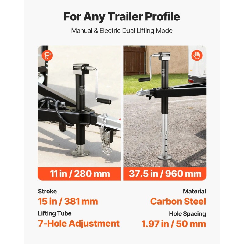 Vertical Travel Trailer Lift Jack 5000 Lbs A Frame Car