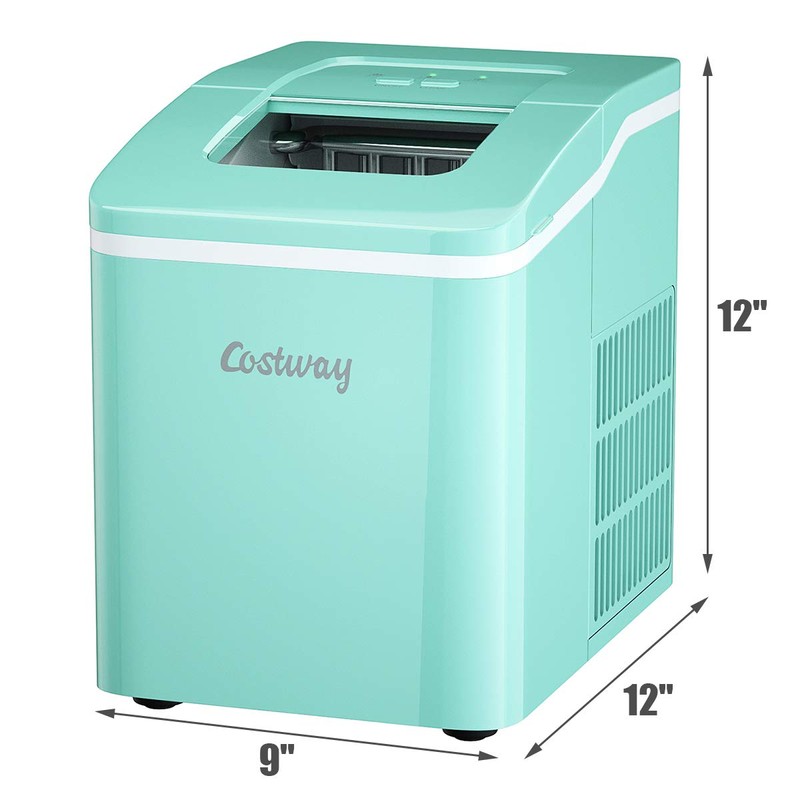 COSTWAY Countertop Ice Maker, 26Lbs/24H Portable Ice Machine with Self-Cleaning