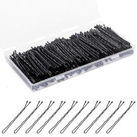 Bobby Pins 300 Pcs, Bobby Pins Black 2Inches, Fosvrde Reusable Invisible Wave Non Slip Hair Pins, for Girls, and Women, Bulk With Storage Box