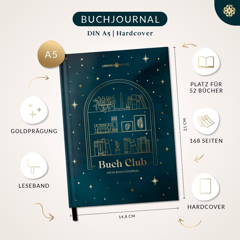 LEBENSKOMPASS Book Club - The Reading Diary & Book Journal