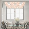 VOGOL Pink Rose Waterfall Window Valance, Rod Pocket, 30 x