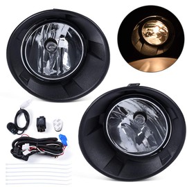 ALLGOOD Fog Lights w/Bulbs, Compatible with Chevy Camaro 2010-2013, Front Bumper Driving Fog Lights Lamps, Clear Lens, 1Pair