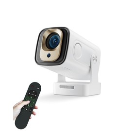 Mini Projector 4k, Portable Projector 1080P, WiFi-6, Bluetooth-5.4, 180 ° rotatable, Android 11, 200 Ansi LM, Auto Focus, Auto Keystone Correction, 40'-130' Screen Movie projector, 0.8:1 short throw