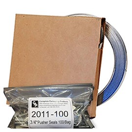 Portable Steel Strapping Kit with 3/4" x .020" x 300' Regular Duty Banding in a Carton Dispenser and 100 Push Seals