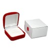 Novel Box Red Flocked Ring Gift Box Jewelry Display